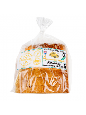 CK46 Kukuričný toastový chlieb 250g - krájaný, balený